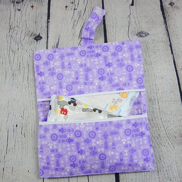 Beautiful Wipes and Diaper Clutch Handmade - Picture 4 of 6